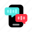voice, note, mail, chat, message, discussion, phone 
