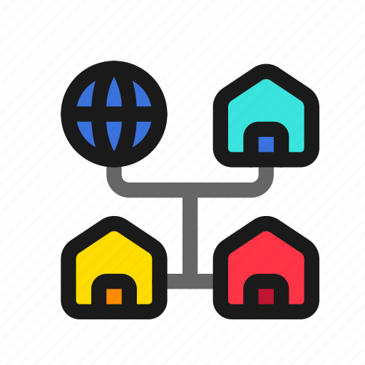 House, global, home, remote, connection, network, internet icon - Download on Iconfinder