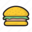 hamburger, cheeseburger, food, junk, sandwich 