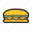 sandwich, sub, bakery, bread, burger, fastfood, hamburger 