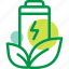 eco, battery, green energy, leaf 