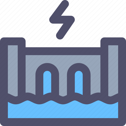Dam, hydro, power, electricity, sustainable, energy icon - Download on Iconfinder