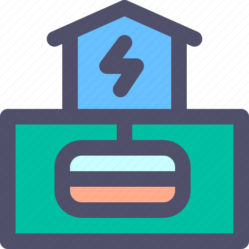 Geothermal, energy, eco, house, ecology, heat, power icon - Download on Iconfinder