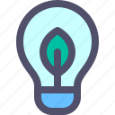 innovation, bulb, light, leaf, ecology