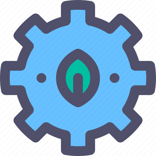 Gear, leaf, green, management icon - Download on Iconfinder
