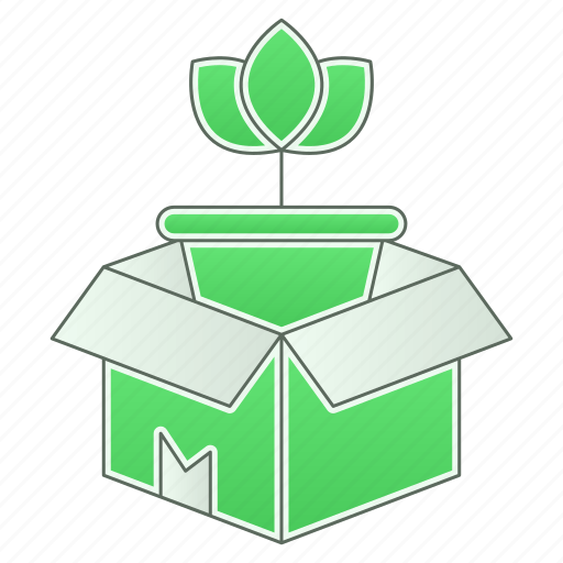 Box, delivery, green technology, natural, power, product icon - Download on Iconfinder