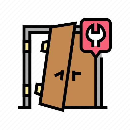 Door, repairs, repair, furniture, building, bath icon - Download on Iconfinder