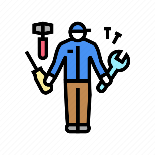 Handyman, worker, repair, furniture, building, door icon - Download on Iconfinder