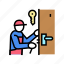 locksmith, repairing, repair, furniture, building, door 