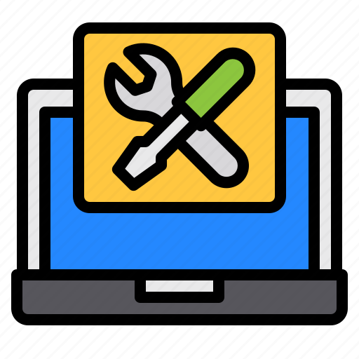 Laptop, electronic, repair, service, maintenance icon - Download on Iconfinder