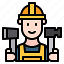 man, construction, service, maintenance