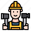 man, construction, service, maintenance 