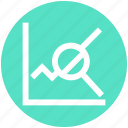 analytics, chart, diagram, financial report, magnifier, searching, statistics 