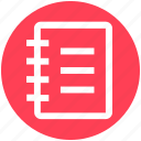 address book, book, bookmark, diagram, file, report