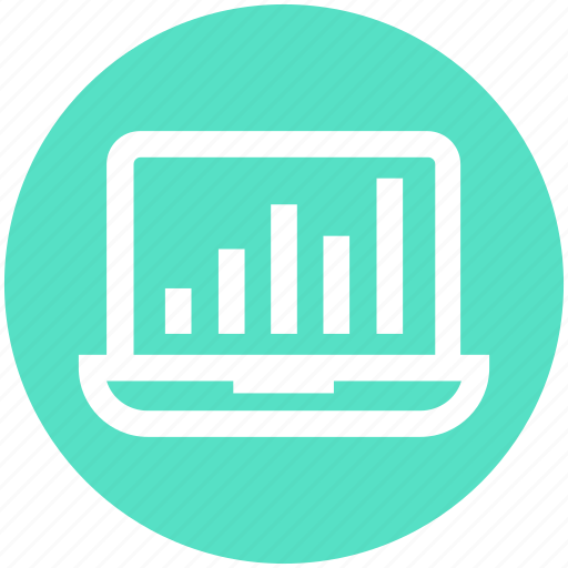 Analytics, bars, graph, laptop, reports, stabilization icon - Download on Iconfinder