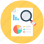 data page, pie chart, report, report analysis, search report 
