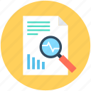 analytics, infographic, magnifier, search graph, search report