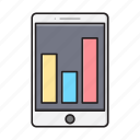 bar, chart, graph, mobile, online