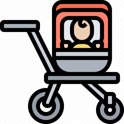 Stroller, baby, carriage, toddler, transport icon - Download on Iconfinder