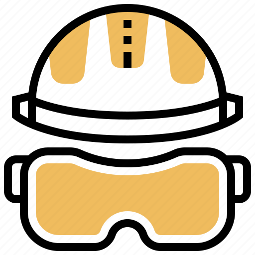 Construction, goggles, helmet, protection, safety icon - Download on Iconfinder