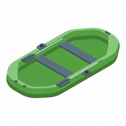 Rubber, boat, isometric icon - Download on Iconfinder
