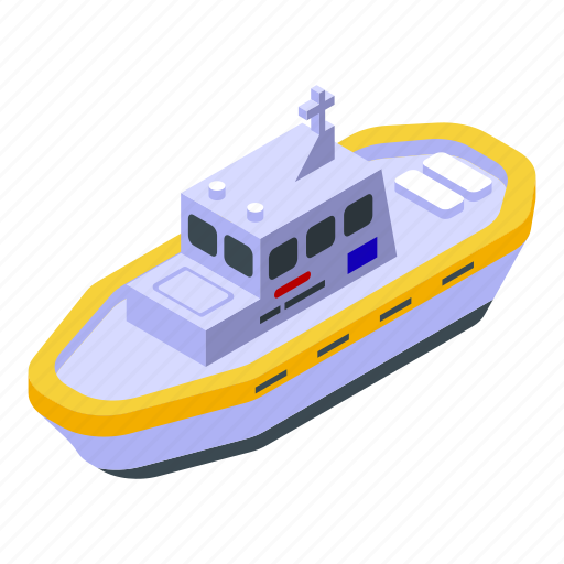Sea, rescue, ship, isometric icon - Download on Iconfinder