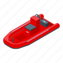 accident, rescue, boat, isometric