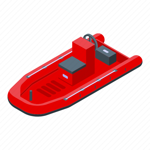 Accident, rescue, boat, isometric icon - Download on Iconfinder