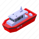 aid, rescue, boat, isometric
