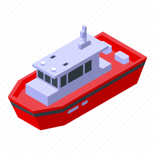 Aid, rescue, boat, isometric icon - Download on Iconfinder