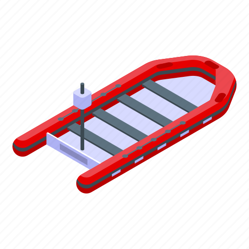 Rubber, rescue, boat, isometric icon - Download on Iconfinder