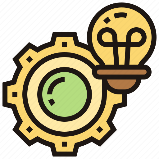 Bulb, cogwheel, creative, innovation, novelty icon - Download on Iconfinder
