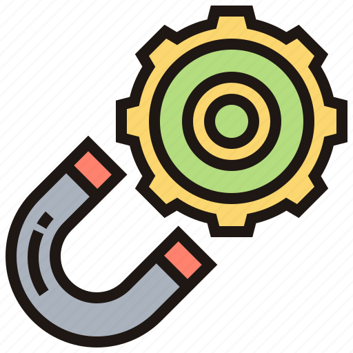 Cogwheel, horseshoe, magnet, metal, physics icon - Download on Iconfinder