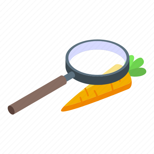 Research, carrot, isometric icon - Download on Iconfinder