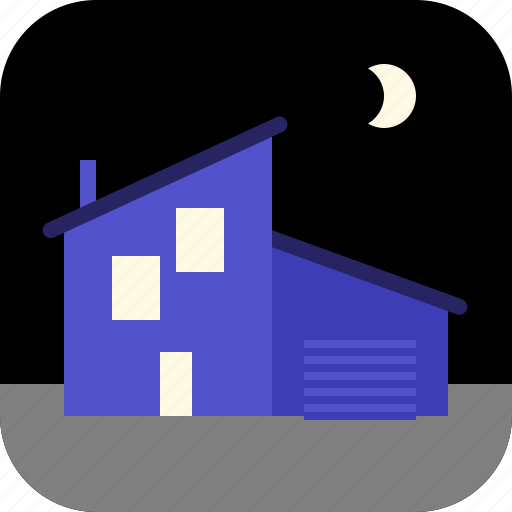 2windows, house, moon, night icon - Download on Iconfinder