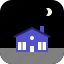 house, moon, night, window 