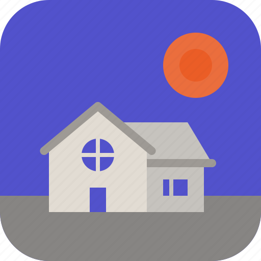 House, large, sun, window icon - Download on Iconfinder