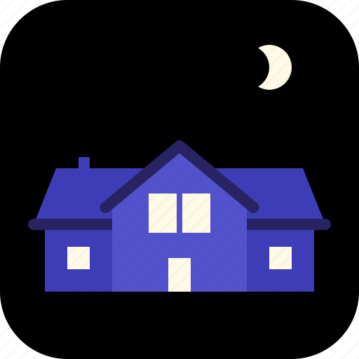 House, large, night, property icon - Download on Iconfinder
