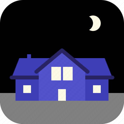 House, large, moon, night icon - Download on Iconfinder