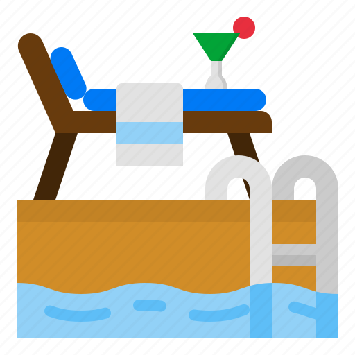Chair, ladder, pool, swimming, water icon - Download on Iconfinder