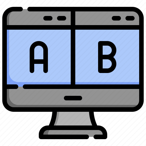 Ab, testing, comparison, computer, desktop, electronics icon - Download on Iconfinder