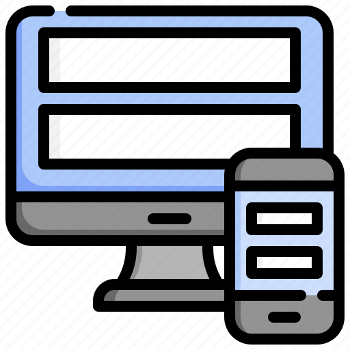 Responsive, webpage, devices, computer, smartphone icon - Download on Iconfinder