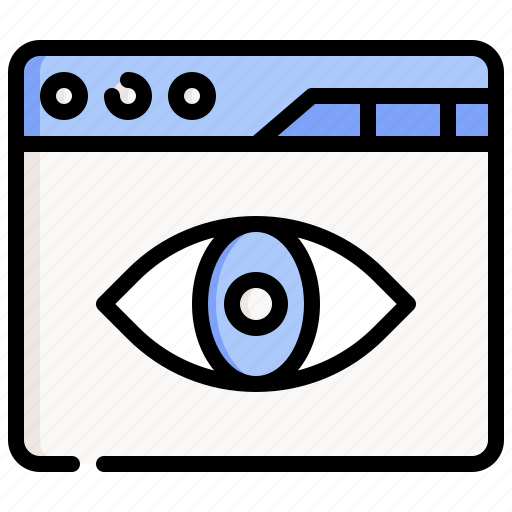 View, page, views, internet, eye, browser icon - Download on Iconfinder