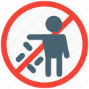 no littering, restaurant, forbidden, prohibited