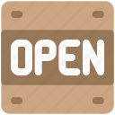 open, sign, restaurant, service 