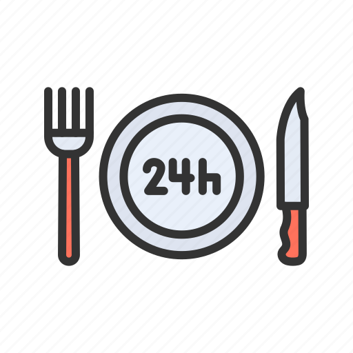 24 hours, clock, hours, service icon - Download on Iconfinder