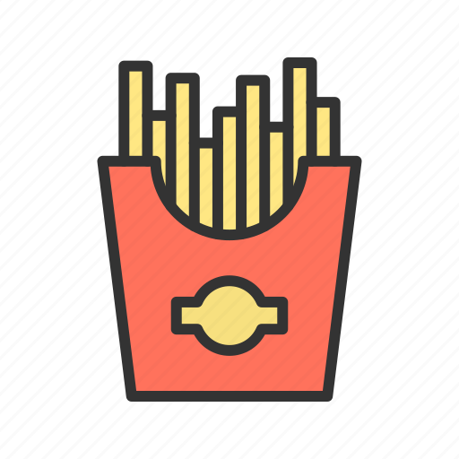 French fries, chips, potatoes, snack icon - Download on Iconfinder