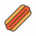 hot dog, sandwich, sausage, food