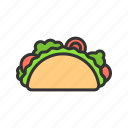 taco, wrap, tortilla, fast food