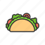 taco, wrap, tortilla, fast food 